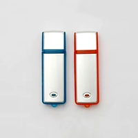 Flashdisk USB Plastik Transparan dengan Pelat Logam, Desain Lubang Kunci, Logo Custom, untuk Hadiah Promosi Perusahaan