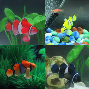 Décorations d'aquarium en silicone luminescent, poissons-clowns colorés simulés, aménagement paysager d'aquarium, ornements - Product Image 2