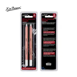 ज़िन बोवेन 2 पीसी ग्रेफाइट पेंसिल सेट लाल रंग कार्बन सामग्री नया मॉडल स्केच पेंसिल सेट स्केचिंग पेंसिल