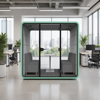 Salle de réunion insonorisée mobile, cabine de bureau multi-personnes, cabine de réunion personnalisée, canapé, cabines de réunion multi-personnes