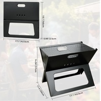 Grill portable pliable de taille moyenne, léger et simple pour la cuisine en plein air, le camping, la randonnée, les pique-niques, le jardin, les voyages, barbecue