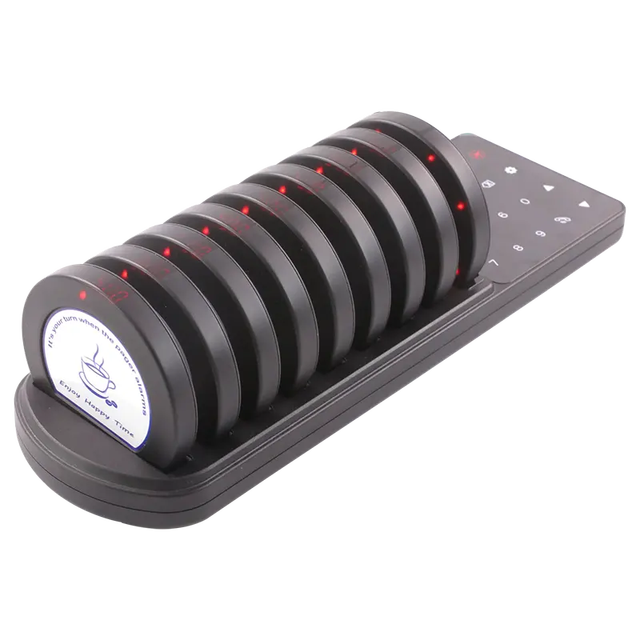 JT-901 Long Range Wireless Waterproof 9 Buzzers Calling System Coaster Restaurant Pager System for Food Truck Church Coffee Shop