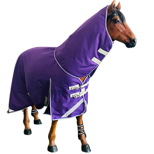 Fanfaree Venta directa de fábrica Invierno Combo Cuello Doble pecho Hebilla Púrpura Durable Estable Caballo Manta cálida - Product Image 1