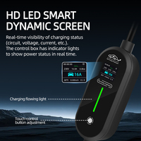 Nouvelle conception, étanche IP66, commande par application, chargeur EV portable 3,5 kW 16A, prise GB/T Type 2 Type 1 EU, écran LCD, charge rapide