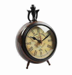 Reloj de Mesa de Estilo Clásico, Diseñado para una Fácil Visualización, Funcionamiento Silencioso, Construcción Robusta, Aluminio, Acero, Madera, Multiusos - Product Image 2