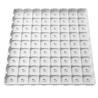 Palette en plastique injecté PP, caisse d'entrepôt 1195 x 1000 x 51 mm, bac de transport industriel