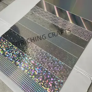 Metallischer holographischer Karton schillernder Spiegel Papierbogen Folie Brett Reflexionsblatt für Handwerk Scrapbook Poster Karton