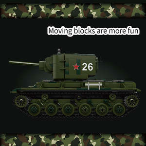 Moule King 20026 924PCS <span class=keywords><strong>Militaire</strong></span> Série KV2 Char Lourd Blindé Voiture Bloc de Construction Modèle Technique Éducatif Jouet Festival Cadeau - Product Image 4