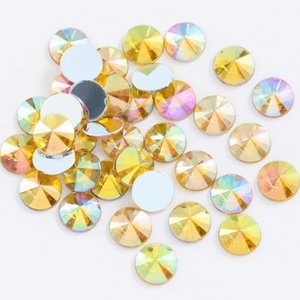 OLeeya Promotion Strass en plastique forme Rivoli à dos plat, pierre acrylique 4/5/6/10mm, strass en cristal à dos plat pour tissu et robe - Product Image 4