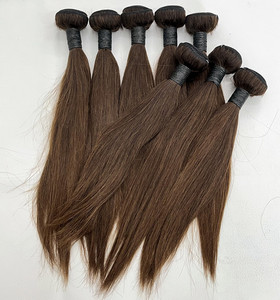 Letsfly 10A estensione dei <span class=keywords><strong>capelli</strong></span> colorati <span class=keywords><strong>capelli</strong></span> umani cuticola vergine allineata marrone scuro <span class=keywords><strong>oro</strong></span> marrone <span class=keywords><strong>capelli</strong></span> di colore 10-16 pollici - Product Image 3