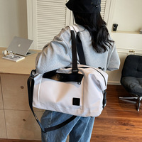 Sac de voyage grande capacité pour trajets courts, idéal pour affaires, sport et fitness, avec compartiment sec/humide, portable, pour yoga, à bandoulière