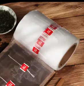 Custom Nylon PA Corn Fiber Packaging Roll Disposable Heat Seal Empty Pyramid Herbal Tea Brew Filter Bag