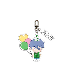 Custom Wholesale Men's Group Cartoon Image Acrylic Key Chain with UV Printing for Souvenir Use - Product Image 4