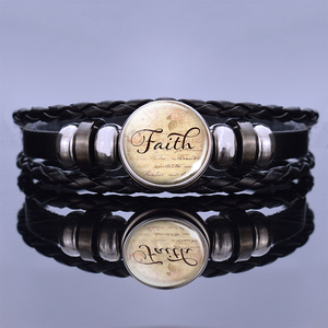 Initial Letter Bracelet With I Love You 100 Languages Projection - Handmade Woven Red Rope Bracelet For Women & Men