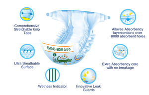   Markenwindeln für Babys mit Auslaufschutz Babywindeln Suche nach Vertriebspartner Auf Lager Großhandel Einwegwindeln - Product Image 5