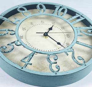 Horloge murale rétro en quartz, cadran squelette, horloge murale ronde décorative pour la maison, vente en gros - Product Image 6