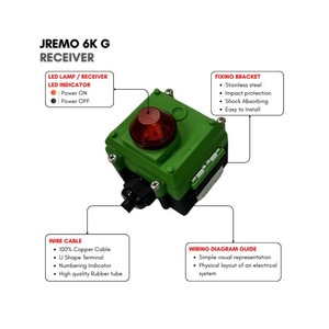 Control remoto por radio industrial para grúa, polipasto y cabrestante, velocidad única, 100-240 VCA, JEICO JREMO 6K G, fabricado en Corea, 6K duradero - Product Image 3