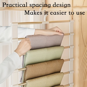 Colgador de Pantalones Multifuncional Plegable de 7 Capas, Paquete de 3 Piezas, Ahorra Espacio en el Armario, Disponible en EE. UU. - Product Image 4