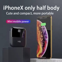 Batterie externe portable 10000mAh avec écran LED et double sortie USB, entrée Micro USB et Type-C 10W, idéale pour les cadeaux