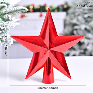 Venta caliente de buena calidad estrella de cinco puntas PVC árbol de Navidad decoraciones superiores impermeable árbol de Navidad estrella superior - Product Image 3