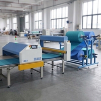 Machine de découpe automatique de tissus à largeur et longueur personnalisables, contrôlée par PLC, alimentée par moteur, pour vêtements, modèle Blue Lotus