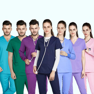 Divise Ospedaliere <span class=keywords><strong>Blu</strong></span> all'Ingrosso, Completi per Infermiere, Vari Colori, Design per Uniformi Ospedaliere - Product Image 2