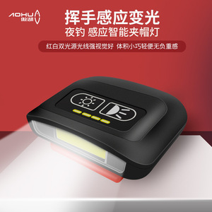 Aohu Rechargeable Clip On Headlamp Led Red White <b>Light</b> <b>Sensor</b> <b>Night</b> Fishing Lamp - Product Image 1