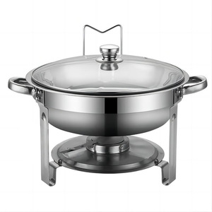 Kompor Buffet Hotel 4.5L Stainless Steel Pemanas Alkohol Kontrol Suhu Otomatis Efisiensi Energi A+++ Peralatan Penghangat - Product Image 2