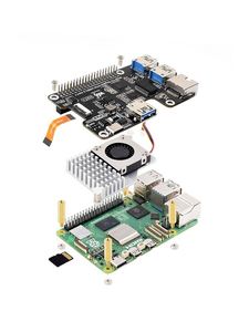 Waveshare nuevo puerto Ethernet Raspberry Pi 5 PCIe + placa de expansión USB 3,0 sin unidad Plug and Play módulo ETH - Product Image 3