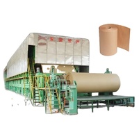 Machine de fabrication de papier kraft à fil unique contrôlée par PLC pour mouchoirs en papier, capacité 30T, 190 pièces/min, largeur 2500 mm
