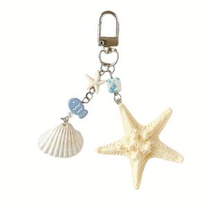 Wholesale Ocean Breeze Natural Shell Decorated Keychain Starfish Versatile Mobile Phone Pendant Vacation Accessory <b>Bag</b> <b>Charm</b> - Product Image 5