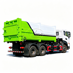 Nouveau camion à ordures Dongfen 6x4 à chargement et déchargement par rouleaux, camion à benne hydraulique complète avec conteneur de déchets à accouplement pour l'assainissement urbain - Product Image 3