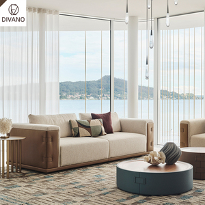 Italian Design Modern Luxury Foshan Beige 1 2 3 Seater High Quality Fabric Luxury Villa <b>Sofas</b> Set TR-SF-501-ATELIER Apartment So - Product Image 1