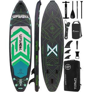 Tabla de paddle surf inflable Upwell de 10'6" x 32" x 6" con bomba y accesorios para aguas oceánicas - Product Image 1