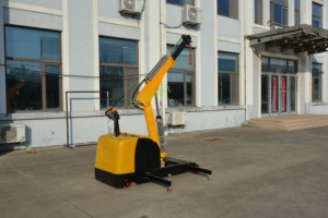Gru idraulica da pavimento con piattaforma girevole elettrica a 360 gradi, gru mobile semovente da 2 tonnellate - Product Image 5