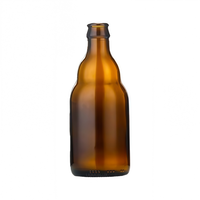 Ours brun ambré Offre Spéciale forme ronde bière bouteille en verre liège scellé 250ml 330ml 500ml échantillon gratuit impression de logo personnalisé