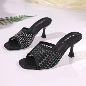 Nouvelle Collection Été – Sandales Stiletto Élégantes et Respirantes en Maille pour Femmes, Grandes Tailles - Product Image 6