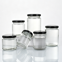 Pot en verre transparent haute transparence pour condiments, cornichons, sauce chili, pâte de bœuf, miel, confiture, bouteille de portionnement, vide et scellable
