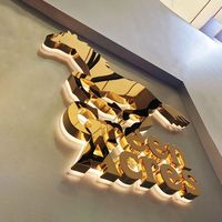 Enseigne LED personnalisée, logo LED éclairé, lettre 3D en métal brossé, enseigne commerciale, enseigne extérieure en acrylique, enseigne de salon