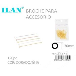 Broche Ilan para Accesorio de 30mm Dorado 120 piezas - Product Image 3