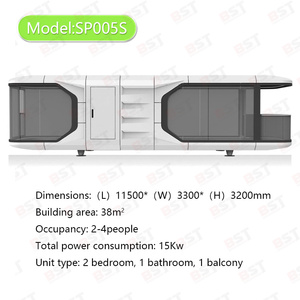 Luxuoso Design Camping Cápsula Moda Moderna Casas Pré-fabricadas Cápsula Casa Espaço Cápsula Com Sistema Inteligente - Product Image 4