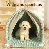 DO Luxuriöses Modernes Cartoon-Winter-Warmhaus für Kleine Hunde & Katzen, Zelt für Alle Jahreszeiten, Universelles Haustierbett mit Anpassbarer Farbe