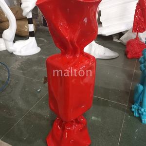 Scultura calda all'ingrosso della caramella della vetroresina della resina di alta qualità della decorazione della casa di vendita all'ingrosso della fabbrica - Product Image 3