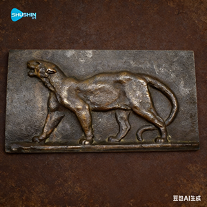 Panel <span class=keywords><strong>de</strong></span> Bajorrelieve <span class=keywords><strong>de</strong></span> Bronce con Diseño <span class=keywords><strong>de</strong></span> León Clásico, <span class=keywords><strong>Escultura</strong></span> Artística Fundida a Mano para Decoración del Hogar - Product Image 3