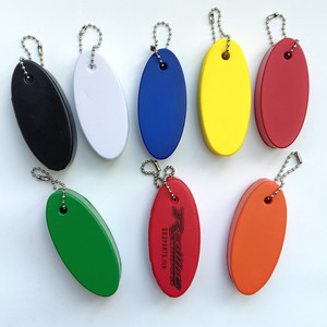 Tùy chỉnh chèo thuyền câu cá bơi lướt sóng mùa hè Quà tặng khuyến mãi hình dạng hình bầu dục trống vòng chìa khóa PU bọt nổi Keychain - Product Image 5