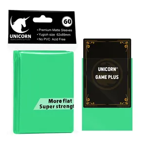 UNICORN GAME PLUS Yugioh Card Sleeves Color Mate Japonés Tamaño 62x89mm Trading Card Sleeves Calor Relieve CPP Playing Card