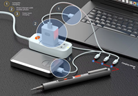 Kit d'outils de réparation électrique sans fil de précision avec batterie au lithium, lumière LED, tournevis rechargeable et jeu d'embouts pour téléphones, ordinateurs portables et appareils électroniques