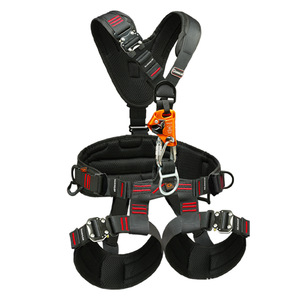 حزام أمان كامل للجسم بخمس نقاط تثبيت، مصنوع من البوليستر عالي القوة، مناسب للعمل على ارتفاعات عالية وتسلق الصخور والإنقاذ والحماية في الهواء الطلق - Product Image 1