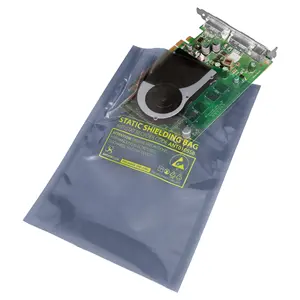 Factory Custom Grey Static Shielding Plastic Bags Protecting Sensitive Electronic Equipment Electrostatic Discharge (ESD)