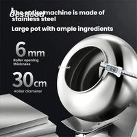 Nouvelle machine à enrober le chocolat de 300 mm de diamètre, capacité de 1 à 4 kg, haute productivité, avec fonction de chauffage et de séchage